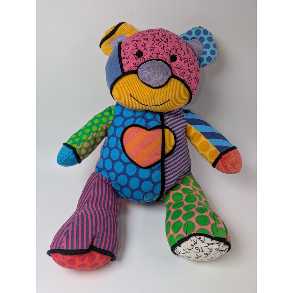 Britto "Tallulah" Bear Plush Romero Britto Enesco Colorful Stuffed Animal